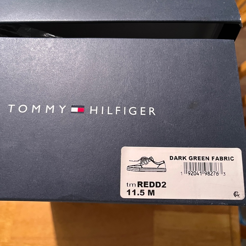 Tommy Hilfiger Olive Green Canvas Sneakers